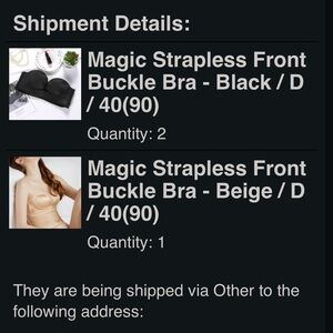 Magic Strapless Front Buckle Bra - Black